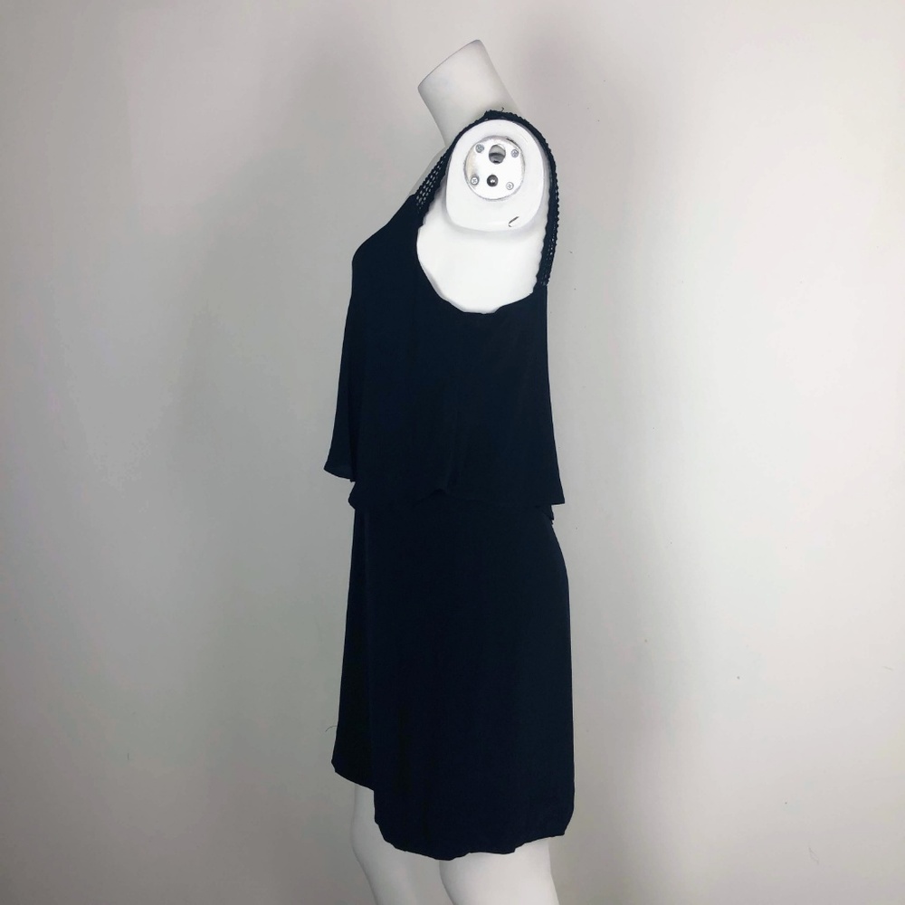 Maeve Tisana Navy Blue Crochet Strap Dress Tiered - Picture 6 of 7